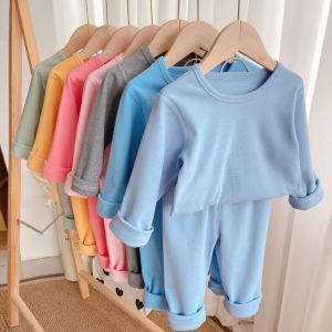 Thickened German Velvet Childrens Thermal Underwear Set Autumn Pants Top Quality Cotton Blend Fabric Seamless Comfortable