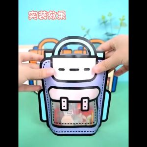 Gift Bag [1Pcs] School Bag Zip lock Zipper Plastic Bag Goodies Snacks Cartoon Gift Bag Packaging Door gift Beg