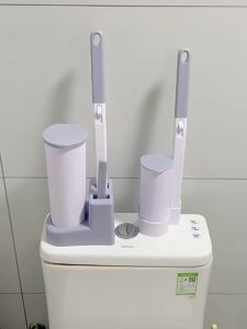 Toilet Brush With Disposable Replacement Head Kits Upgrade Long Handle Bathroom Cleaning Brush For Home Wc Accessories