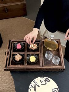 New Chinese Style Tea House Teapot Set Wooden Afternoon Tea Ice Tea Vintage Aesthetic Real Wood Tea Tray for Tea Ceremony
