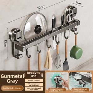 FADEKANG | Suction Cup No-Drill Multifunctional Kitchen Hook Rack