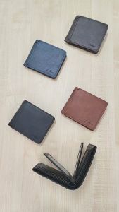 Dompet Untuk Lelaki PU Leather Bifold Wallet For Men With Multi Compartment Uncle Wallet D2425-1