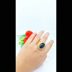 CINCIN PRIA TITANIUM BATU OVAL LIST GERIGI MOTIF WARNA SUPER ELEGAN ANTI LUNTUR DAN ANTI KARAT (COD)