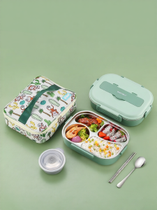 WODEBAIHUI | Insulated Compartment Lunch Box for Children and Adults