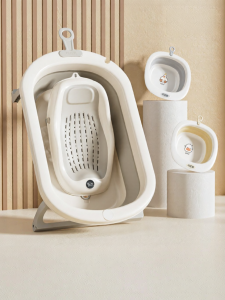 QIAOLEXIONG | Temperature Sensing Foldable Baby Bath Tub