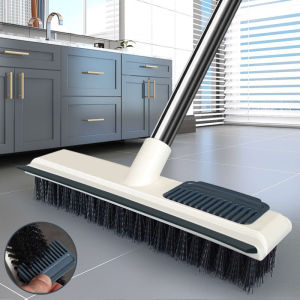 Floor Cleaning Brush Bathroom Windows Wall Tile Wiper Brush Long Handle 2 in 1 Scrubber Brush Floor Srubber Shower Cleaning Tool