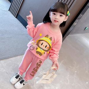 SETELAN ANAK MOTIF LABUBU BAJU LENGAN PANJANG DAN CELANA PANJANG 1-5TAHUN SELENKIDS