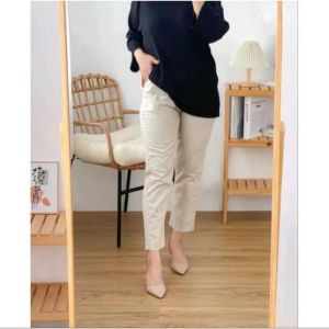 Celana Chino Wanita | Celana Katun Slimfit Wanita | Chino Pants Wanita Bahan Tebal Strech