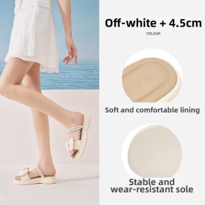 Josiny | Thick Soled One-band Sweet and Casual Bow Slipper