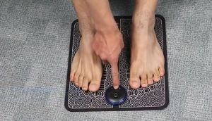 Japan Electric EMS Foot Massage Pad Relief Fatigue Micro Current Pulse Physiotherapy Massage Mat