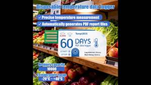 juan juan | TempU05S Temperature Data Logger Disposable USB Temperature Recorder PDF Report 60 Days For Cold Chain Storage Transport