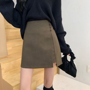 High Waist A-Line Mini Skirt for plus Size Women Tweed Fabric Slimming Design 2024 New Style Commute Korean Version Short Skirt