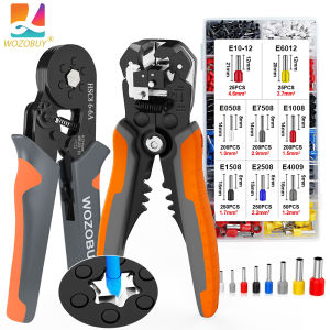 Ferrule Crimper ToolRatchet Crimping Tool Kit-Wire Stripper & Crimper Plier or Plier Set with Connectors