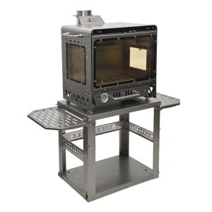 HUANGYELIEREN | Titanium Portable Tent Fireplace Double Door 3-Side Viewing