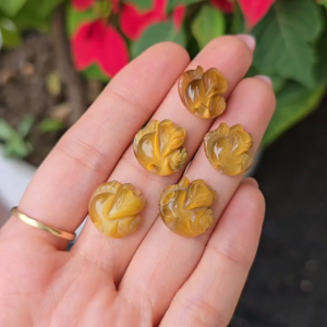 Q2357 Charm hồ ly MH Vàng Tâm sẵn lỗ 2li+ xâu dây cáp mix vòng hạt Thổ và Kim - Phong Thuỷ TUDO P