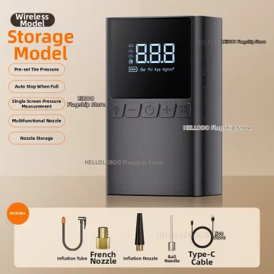 HELLOLEIBOO | Portable Electric Air Pump For Basketball Volleyball Football Automatic Stop Function Mini Size Air Needle For Inflatable Balls