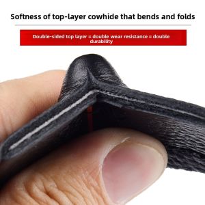 Pierced Leather Belt with Smooth Buckle