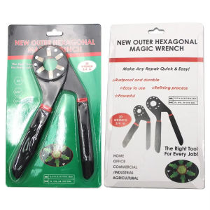 Adjustable 6/8 Inch Magic Wrench Multifunctional Hand Tool for Household Maintenance Outer Hexagonal Twisting Clamping Socket