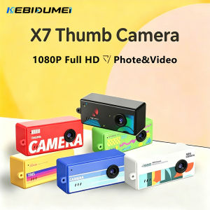 Kebidumei | Kebidumei 1080P Full HD Thumb Digital Camera 0.96Inch Keychain Camera X7 Retro Mini Camcorder Video Recorder Support Memory Card