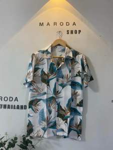 เสื้อฮาวายแขนสั้น(ผ้าสปันเรยอน)