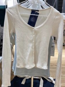 Brandygirl Song Yanfei ถักสไตล์เดียวกัน คาร์ดิเกน ผู้หญิง Zelly เสื้อท่อนบน Slim Bm Pure Color Short เสื้อท่อนบน ผ้าฝ้าย 100% Street Fashion