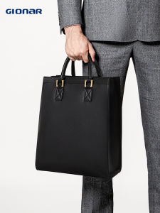 GIONAR | Mens Leather Briefcase Fashionable Large-capacity Commuter Computer Bag