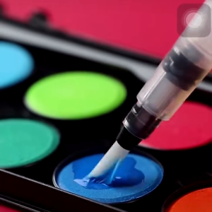 Water Brush Pen Set 6Pcs Water pen Portable Watercolor Paint Brush Flat/Fine Point Art Waterbrush 自来水笔