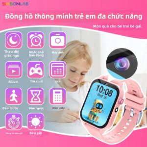 Đồng Hồ Thông Minh Mới 2025 Dành Cho Trẻ Em Với Màn Hình Cảm Ứng HD Camera 18 Trò Chơi Theo Dõi Giấc Ngủ Đồng Hồ Báo Thức Và Máy Tính - Quà Sinh Nhật Cho Bé Trai Và Bé Gái