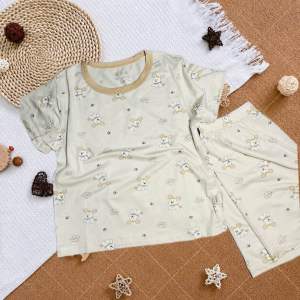Bộ cộc tay tencel QC loại 1 các hãng lanyutu angel lụa băng mát lạnh cho bé yêu (10-20kg)