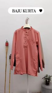 PG1 New Arrival Sempurna Baju Kurta Budak Warna Nude Purple Black Mint Green Baby Blue Slim Fit Cotton Baju Raya Ready Stock