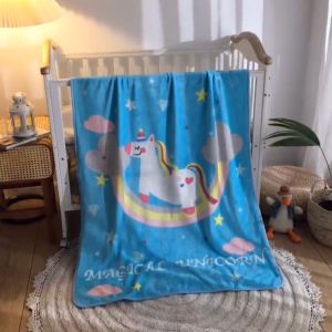 730Baby Baby Blanket (100x150cm) Extra Soft Big Fleece Layer Printed Soft Warm Sleeping Receiving Fleece Blanket FB