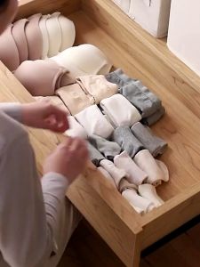 Hộp Đựng Đồ Lót Tất Vớ Đa Năng Bằng Nhựa Có Nắp Chia Ngăn Kệ Xếp Đồ Đa Năng Tiện Dụng