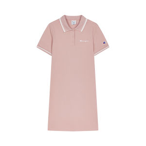 Champion | Đầm Knit Cổ Polo Cotton Ngắn