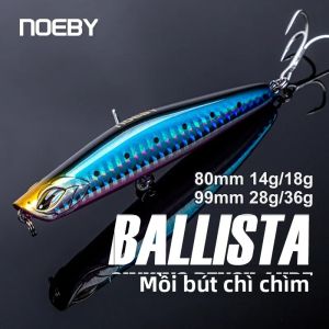 Noeby Đánh Chìm Mồi Câu Cá 80mm 14-18g 99mm 28-36g Bút Chì Wobblers Cứng Mồi Câu Cá Biển Bass Dài Đúc Nhân Tạo Dụ