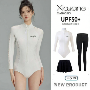 XIAZHIQING | Sun Protection Long Sleeve One-piece Swimsuit