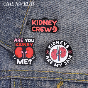 Medical Nephrology Kidneys Are My Jam Enamel Pins Medical Organ Are You Kidney Me? Brooch Lapel Badge Jewelry Gift Doctors Nurse