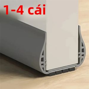1-4 Dải Đệm Đáy Cửa PVC 93cm Có Bàn Chải - Chống Bụi Cách Âm Chụp Trong Lắp Đặt Khoảng Cách Cửa Dự Thảo Chặn Weatherstrip