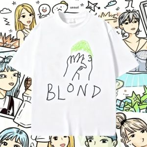 เสื้อยืดพิมพ์ลายแฟชั่นฤดูร้อนปี 2025 สไตล์ตลกๆ แฟรงค์ มีม ผมบลอนด์ ฮิปฮอป ผ้าฝ้าย 100% ลายพิมพ์แฟชั่นชายทะเล เสื้อยืดลำลองผู้ชาย สวมใส่สบาย แขนสั้น