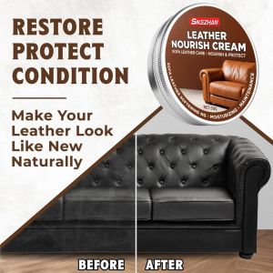 Furniture Salve for Leather - Polisher Moisturizer and Restorer for Couches and Furniture - Conditioner for Leather