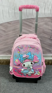 14INCH TROLLY BACKPACK For kids. Waterproof with 3compartments good forgrade-1 to grade-4 kasyabooks
