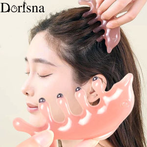 Dorisna เครื่องมือการนวดเพื่อสุขภาพร่างกายสำหรับหนังศีรษะเครื่องนวดศีรษะหวีนวดปลาโลมา Terapi MAGNET