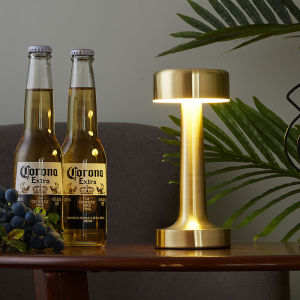 Vimite Retro Bar Table Lamp Portable Touch Sensor LED Desk Lamp for Room Bedroom Coffee Luces Decoration Night Light (Silver/Gold/Bronze) 酒吧台灯