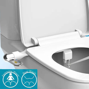 New Ultra-Slim Bidet Toilet Seat Attachment Dual Nozzle Bidet Adjustable Water Pressure Non-Electric Ass Sprayer