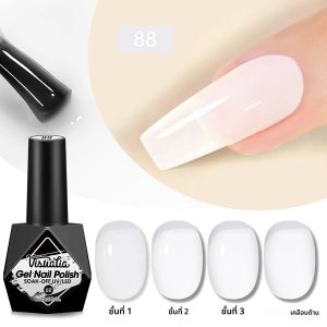 ยาทาเล็บเจลสีอำพันสดใส 1 ชิ้น ขนาด 8 มล. - เนื้อเจลใส ติดทนนาน ทาง่าย ซึมซาบเร็วในหลอด UV/LED สำหรับทำเล็บแบบ DIY