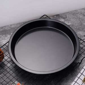 6 8 9 10 นิ้วจานพิซซ่าเหล็กคาร์บอนทรงกลมไม่ติดถาดอบขนมแม่พิมพ์เค้กในครัวเรือน