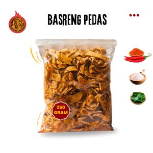 Basreng Pedas Daun Jeruk Renyah Gurih Basreng Viral 250gram