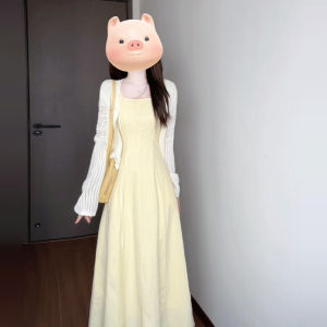 SENWA | Spring Autumn Spaghetti Strap Long Dress
