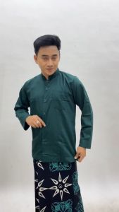 Koko Pria Lengan Panjang Al Wafi Saku Samping Baju Muslim Dewasa Remaja