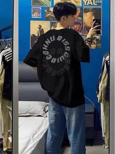 Extra Large Size Mens T-Shirt Pure Cotton Loose Fit Short Sleeve Fashionable Design Breathable Comfortable Summer Top