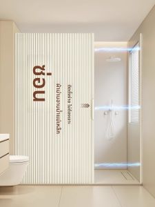 SHUDUODUN | Magnetic Waterproof Bath Curtain Foldable Shower Door Dry and Wet Separation